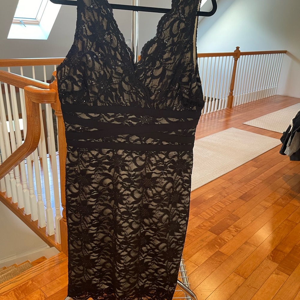 Elegant Black Lace Dress Size 12